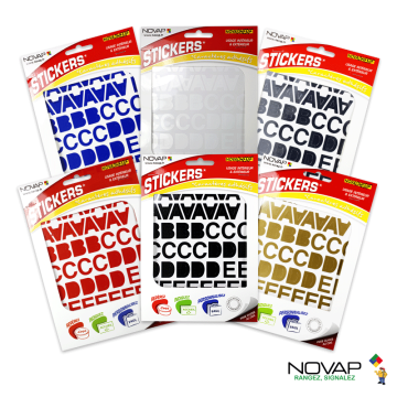 Lettres autocollantes 20mm - NOVADHESIFS