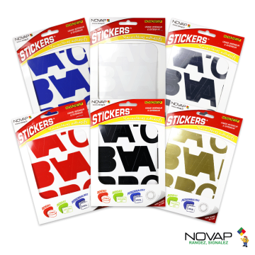 Lettres autocollantes 50mm - NOVADHESIFS