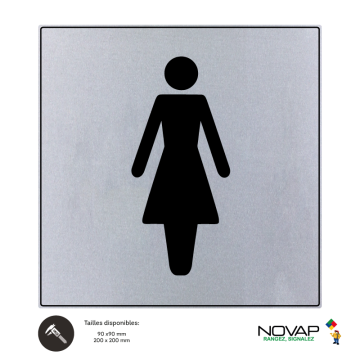 Plaquette toilettes femmes - ISO 7001 - NOVAP