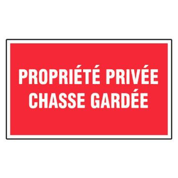 Panneau Propriété privée chasse gardée - Rigide 330x200mm - 4160504