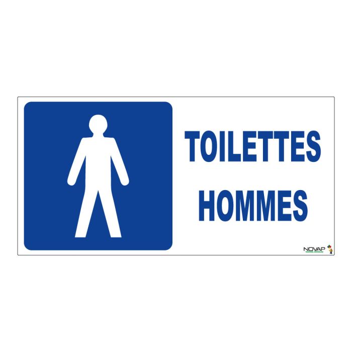 Panneau Toilettes Hommes - Rigide 960x480mm - Novap