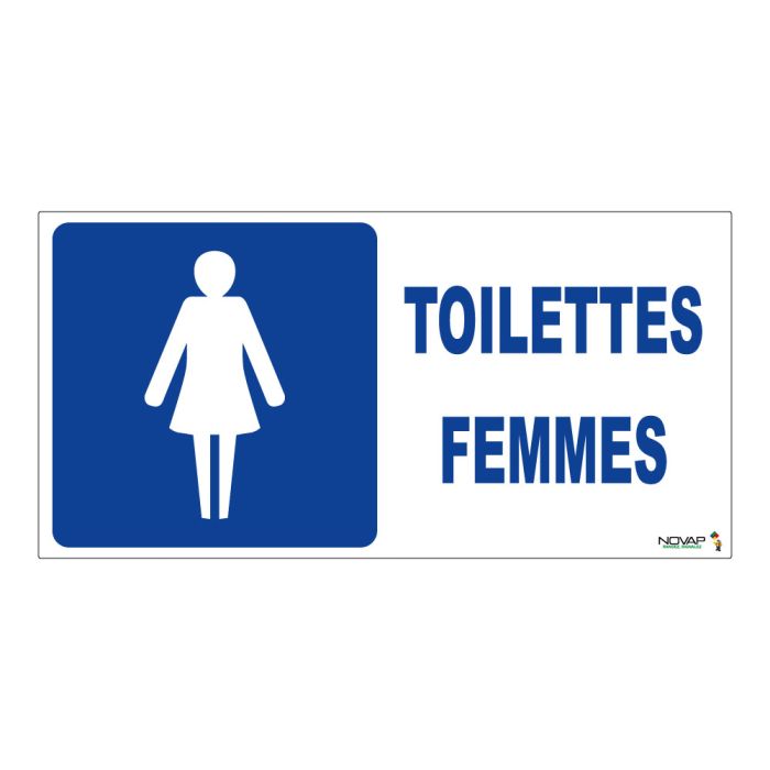 Panneau Toilettes Femmes - Rigide 960x480mm - Novap