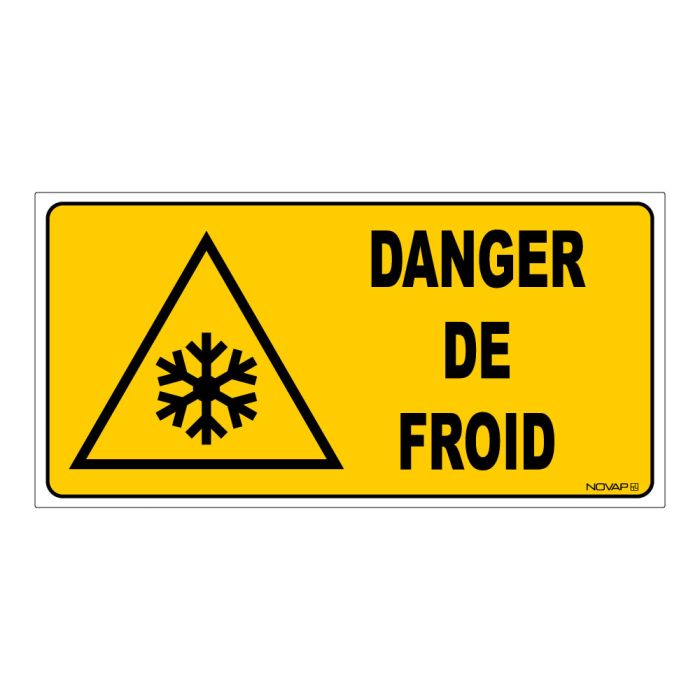 Panneau Danger de froid - Rigide 960x480mm - Novap