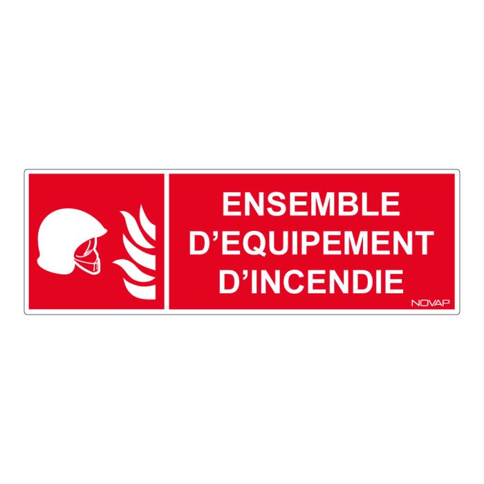 Panneau Ensemble d'équipement d'incendie - Rigide 450x150mm - Novap