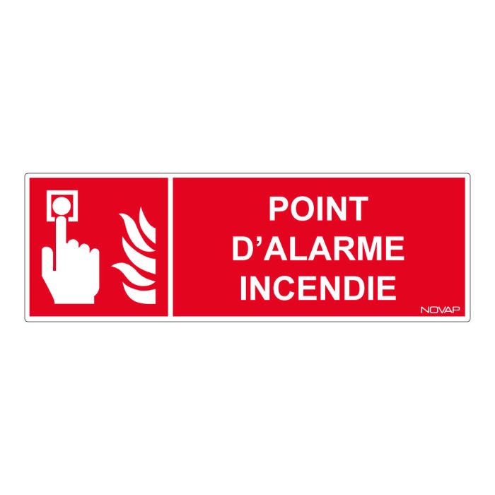 Panneau Commande alarme manuelle - Rigide 450x150mm - Novap