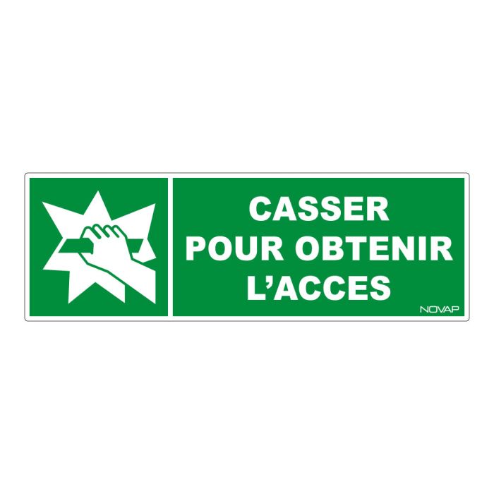 Panneau Casser pour obtenir l'accès - Rigide 450x150mm - Novap