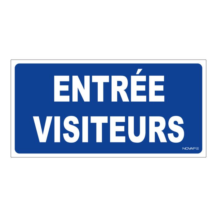 Panneau Entrée Visiteurs - Rigide 960x480mm - Novap