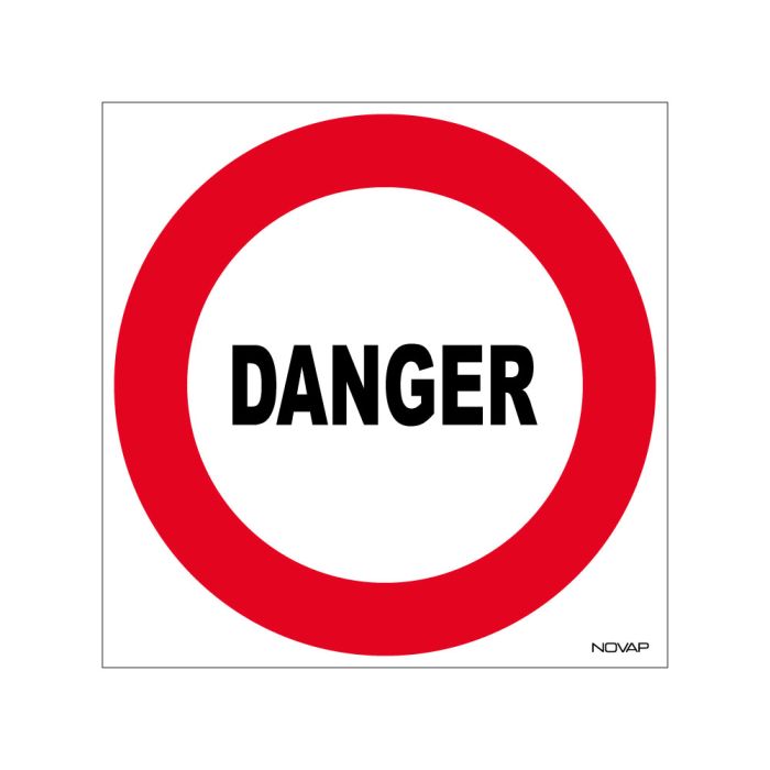 Panneau Danger - Rigide 480x480mm - Novap