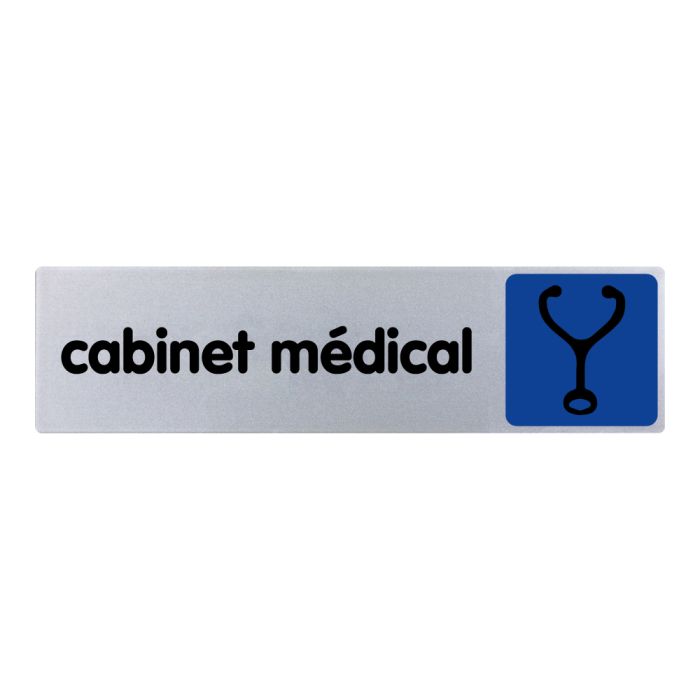 Plaquette de porte Cabinet medical - couleur 170x45mm - Novap