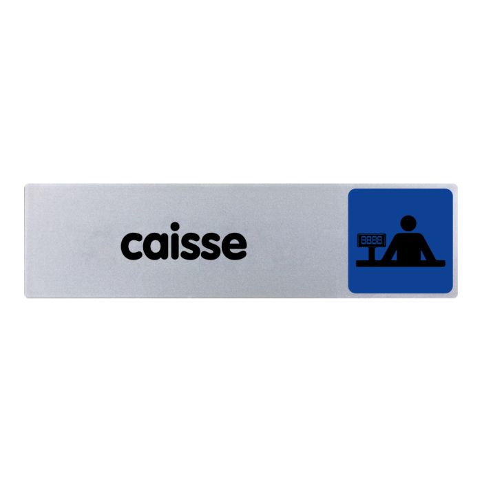 Plaquette de porte Caisse - couleur 170x45mm - Novap