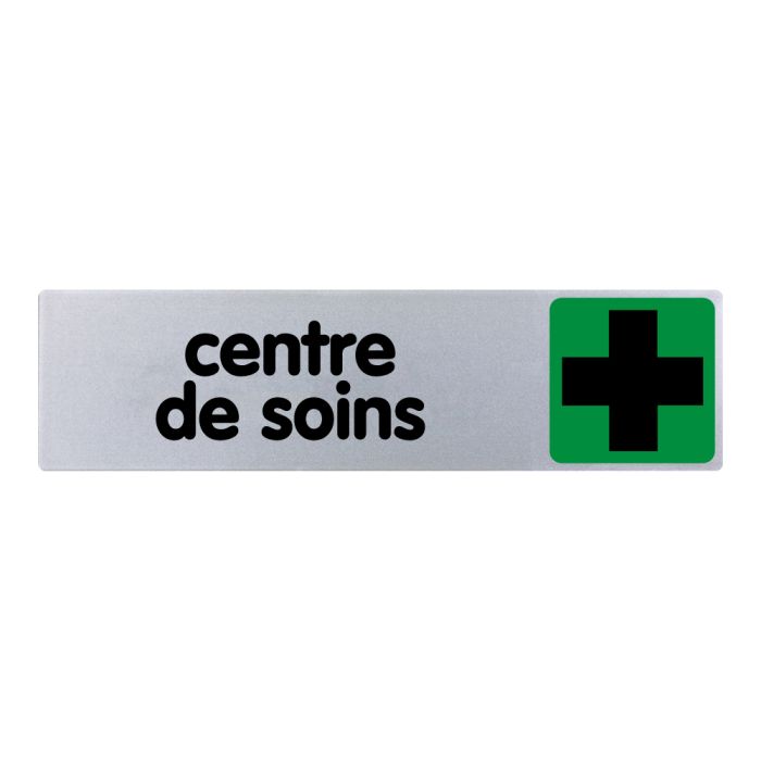 Plaquette de porte Centre de soins - couleur 170x45mm - Novap