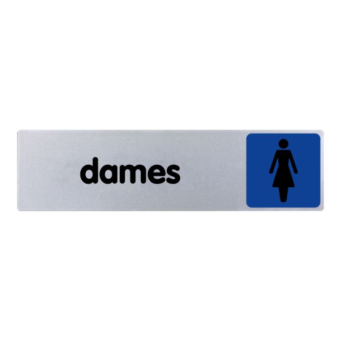 Plaquette de porte Dames (texte) - couleur 170x45mm - Novap