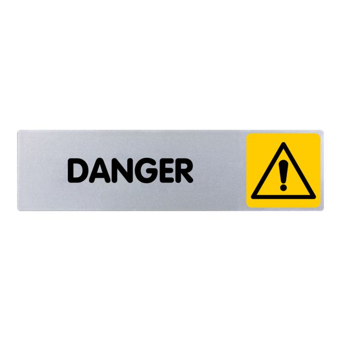 Plaquette de porte Danger (texte) - couleur 170x45mm - Novap