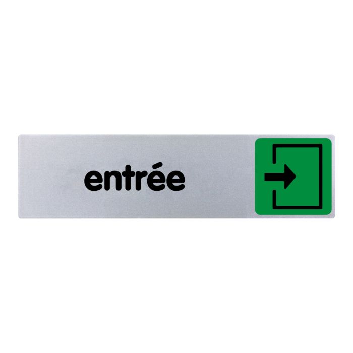 Plaquette de porte Entrée - couleur 170x45mm - Novap