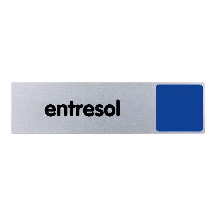 Plaquette de porte Entresol - couleur 170x45mm - Novap