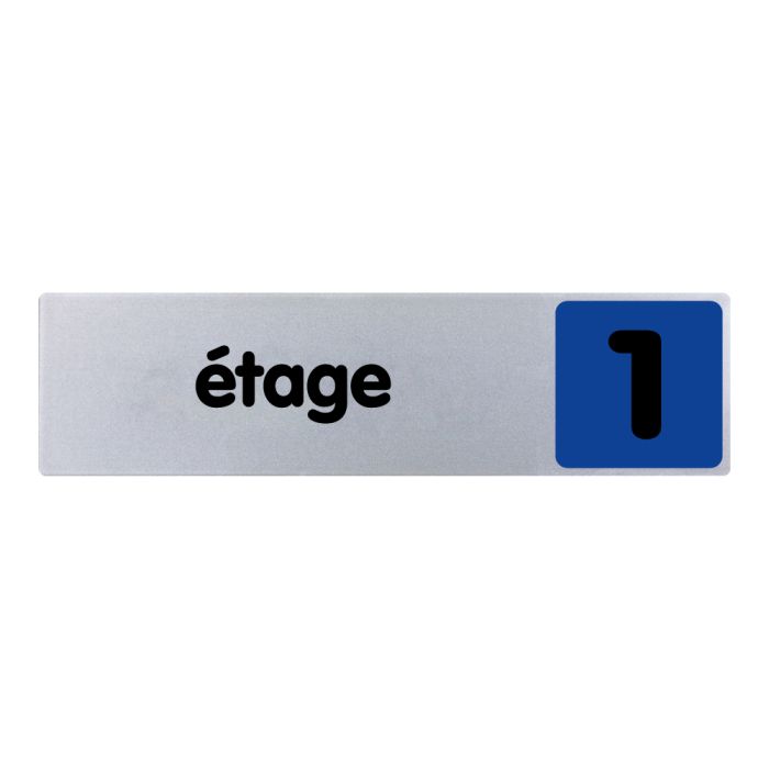 Plaquette de porte 1er étage - couleur 170x45mm - Novap