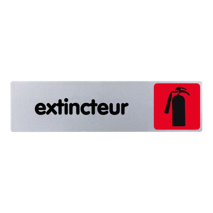 Plaquette de porte Extincteur (texte) - couleur 170x45mm - Novap