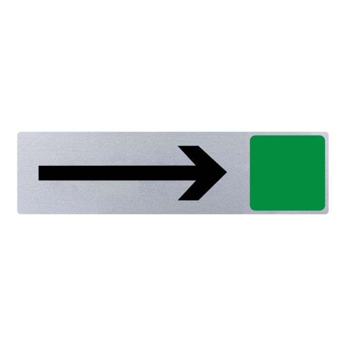 Plaquette de porte Flèche verte - couleur 170x45mm - Novap