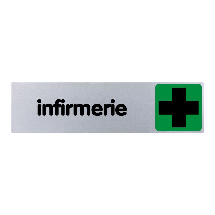 Plaquette de porte Infirmerie - couleur 170x45mm - Novap