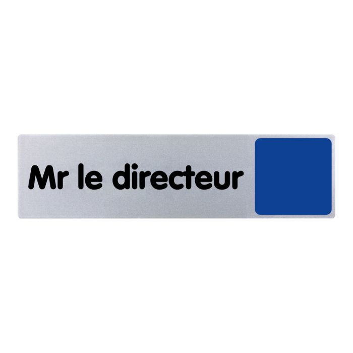 Plaquette de porte Mr le directeur - couleur 170x45mm -  Novap