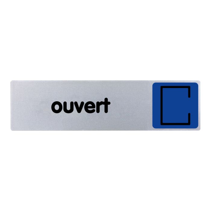 Plaquette de porte Ouvert - couleur 170x45mm - Novap