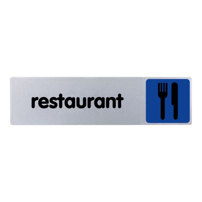 Plaquette de porte Restaurant - couleur 170x45mm - Novap