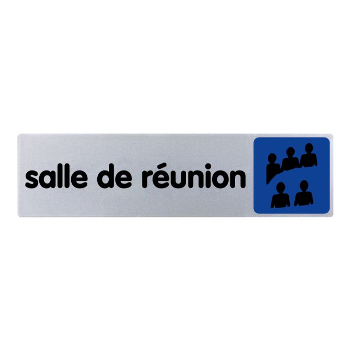 Plaquette de porte Salle de réunion - couleur 170x45mm - Novap