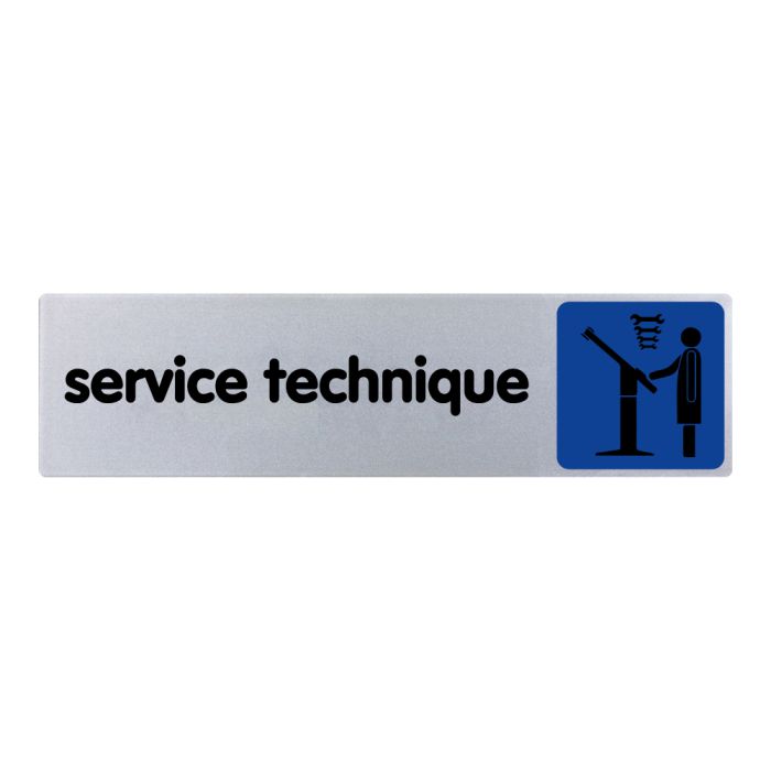 Plaquette de porte Service technique - couleur 170x45mm - Novap