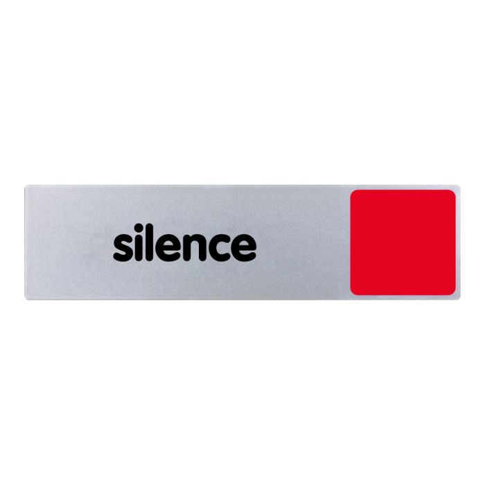 Plaquette de porte Silence - couleur 170x45mm - Novap