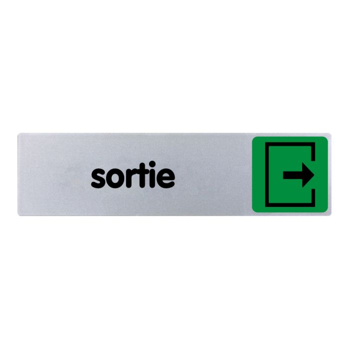 Plaquette de porte Sortie - couleur 170x45mm - Novap