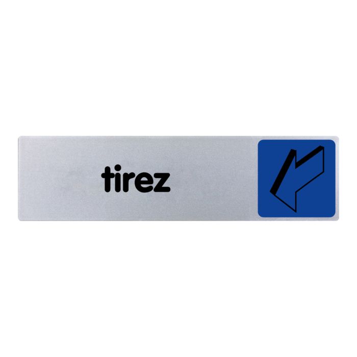 Plaquette de porte Tirez (horizontale) - couleur 170x45mm - Novap