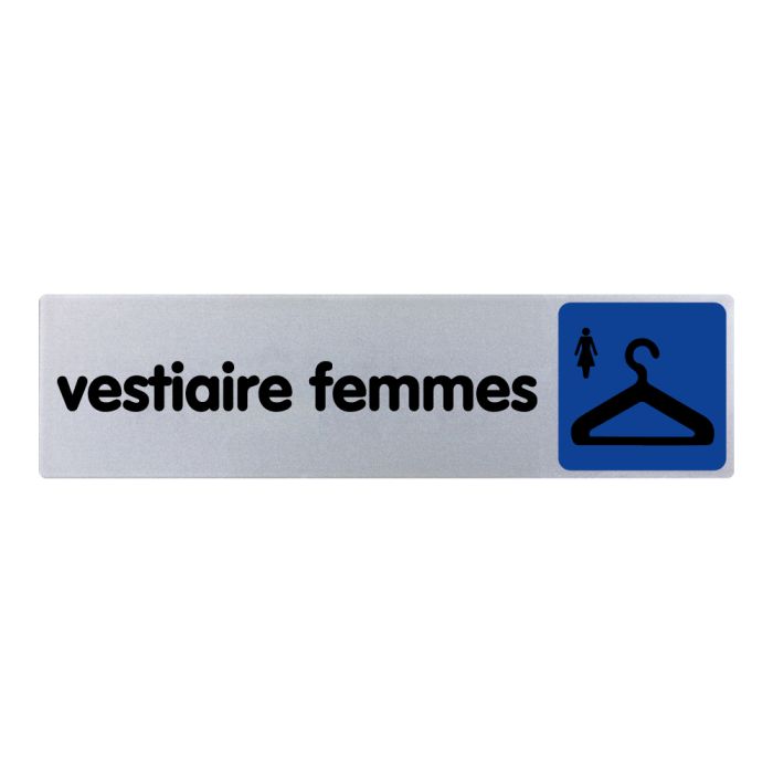 Plaquette de porte Vestiaire femmes - couleur 170x45mm - Novap