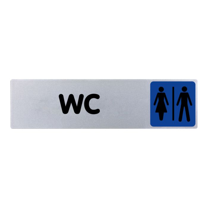 Plaquette de porte WC - couleur 170x45mm - Novap