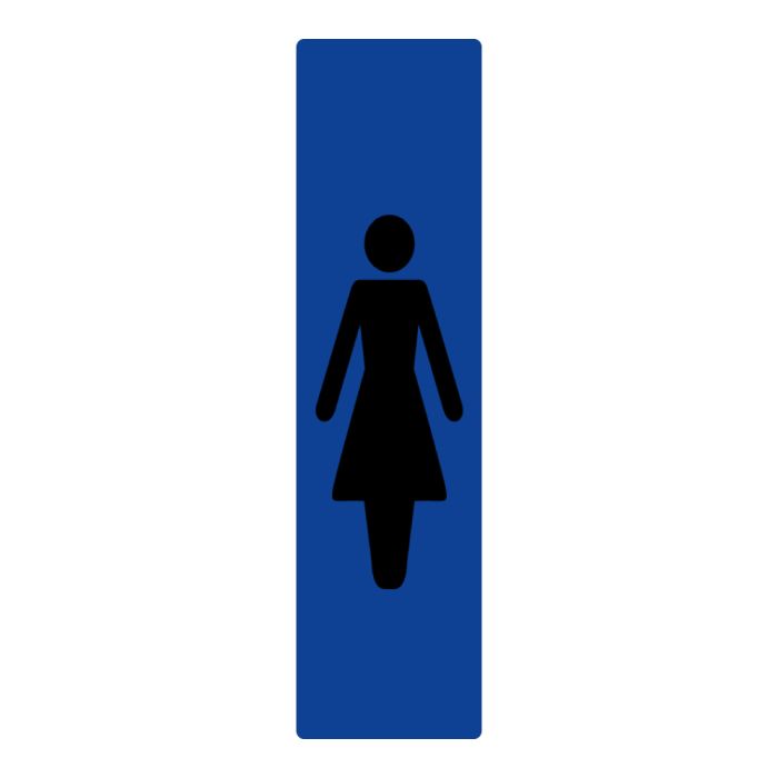 Plaquette de porte Symbole dame vertical - couleur 170x45mm - Novap