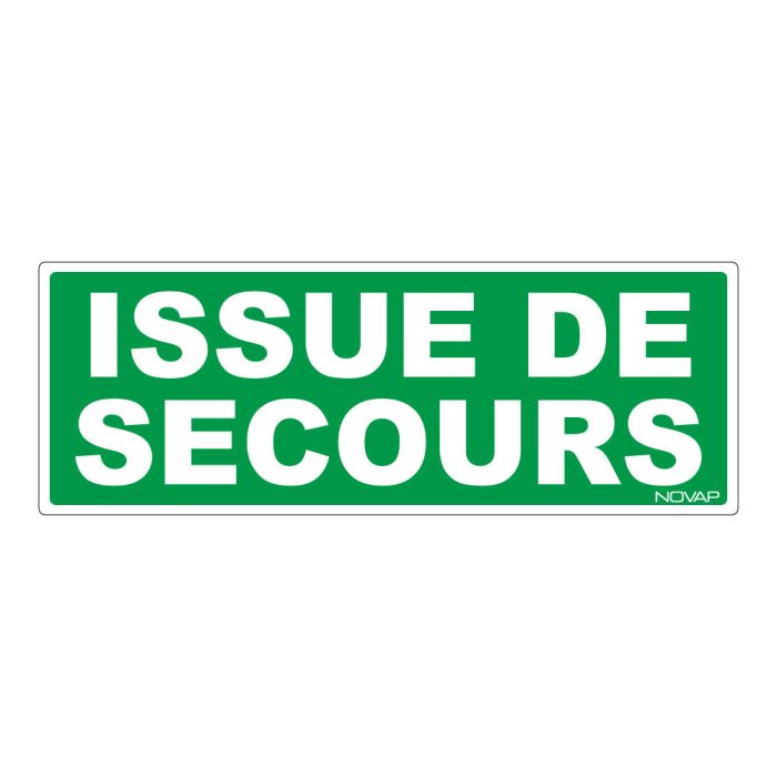 Panneau Issue de secours - Rigide 330x120mm - Novap