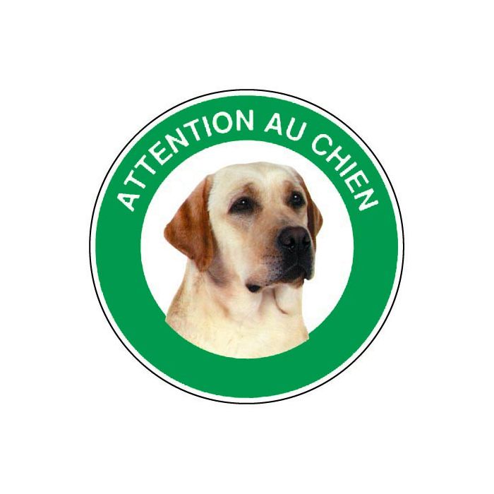 Achetez sur  votre Panneau Attention au chien Labrador