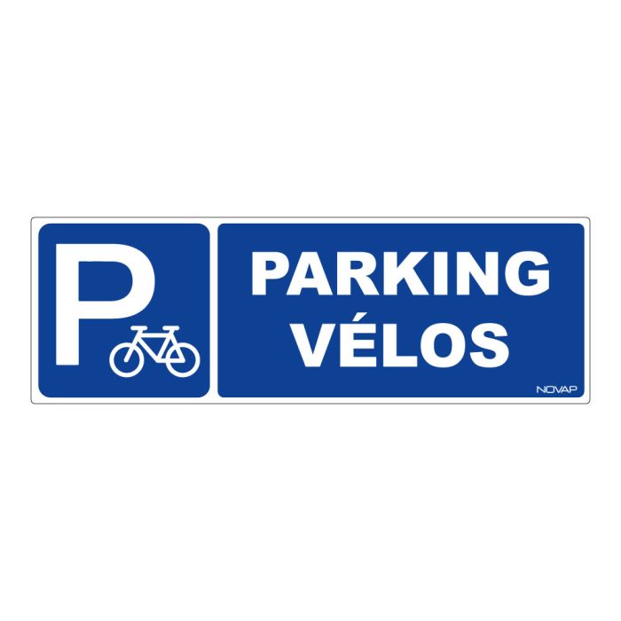 Panneau Parking vélos - Rigide 450x150mm - Novap