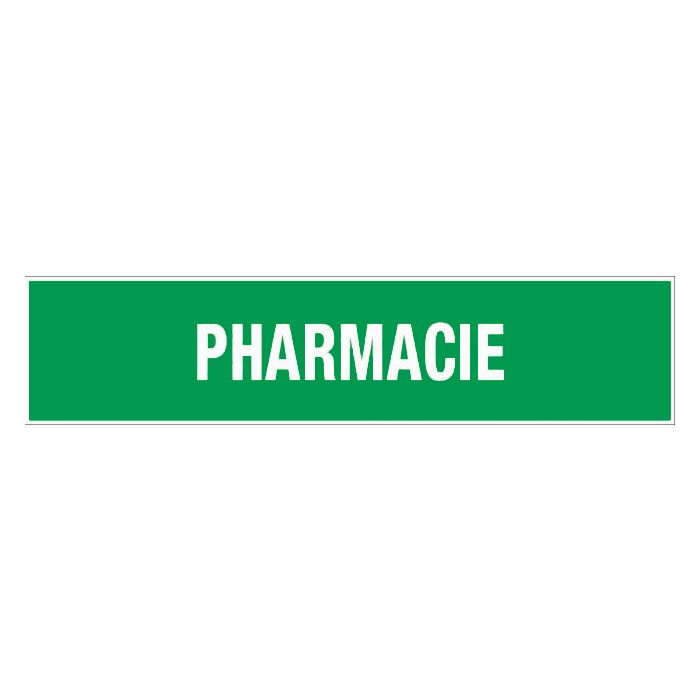 Plaque et autocollant Pharmacie format horizontale avec texte