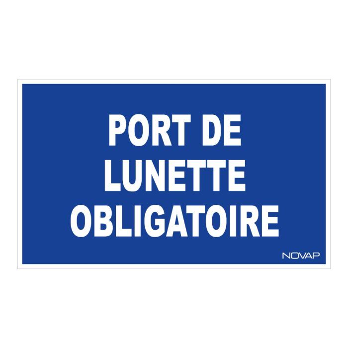 Panneau Port lunette obligatoire - Rigide 330x200mm - Novap