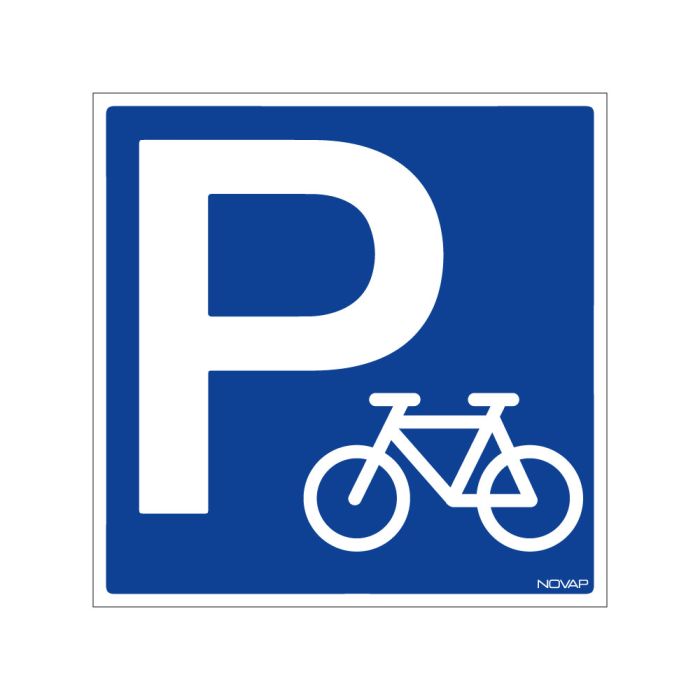 Panneau parking vélos - Rigide 200x200mm - Novap