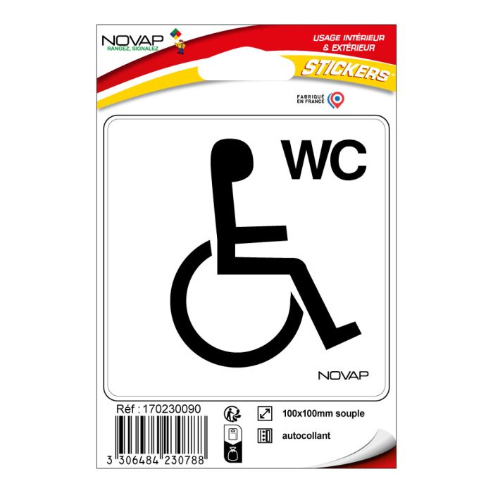 Stickers adhésif - WC handicapés - Novap