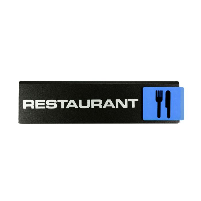 Plaquette de porte Restaurant - Europe design 175x45mm - Novap