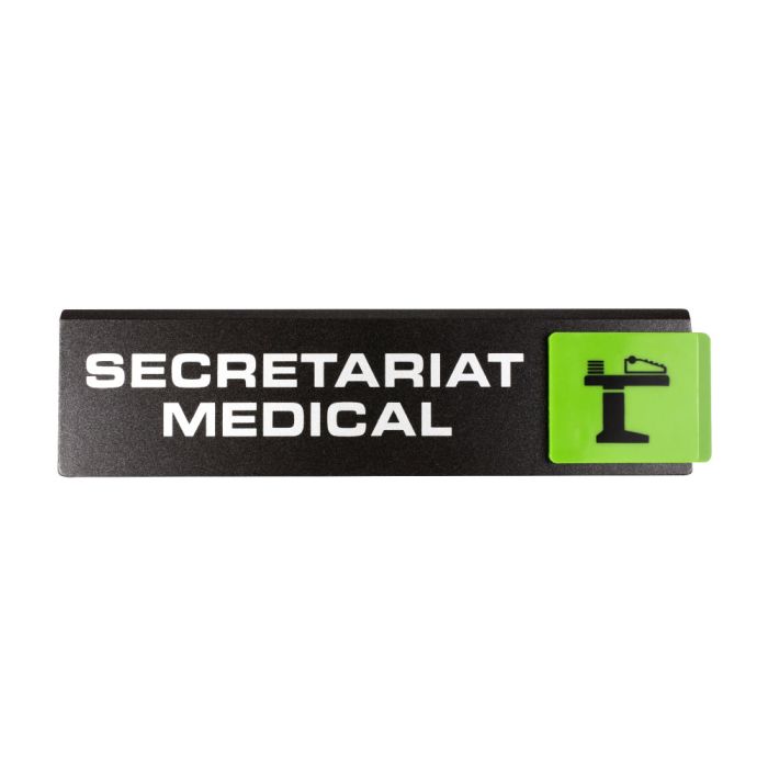 Plaquette de porte Secretariat medical - Europe design 175x45mm - Novap