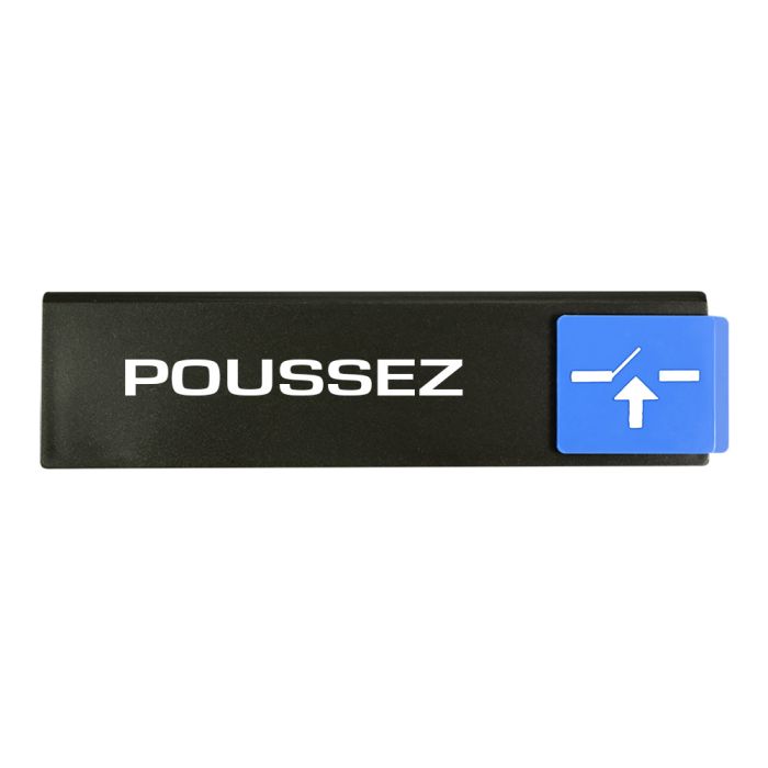 Plaquette de porte Poussez - Europe Access 175x45mm - Novap