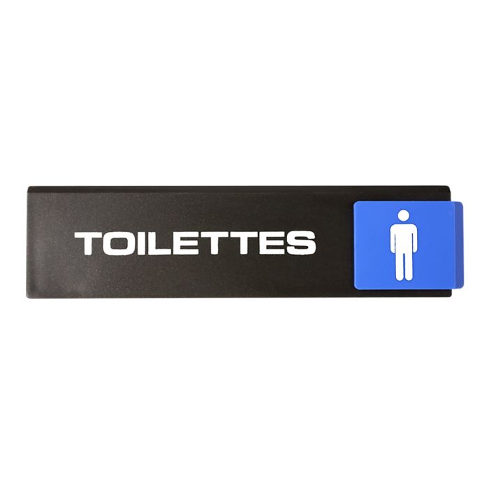 Plaquette de porte Toilettes hommes - Europe Access 175x45mm - Novap