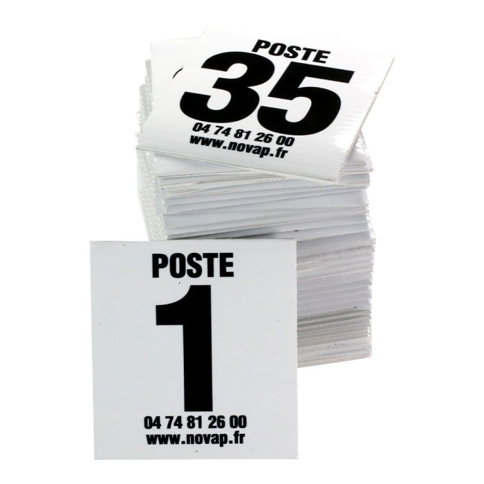 Lot de 35 plaques postes de chasse - noir - Novap