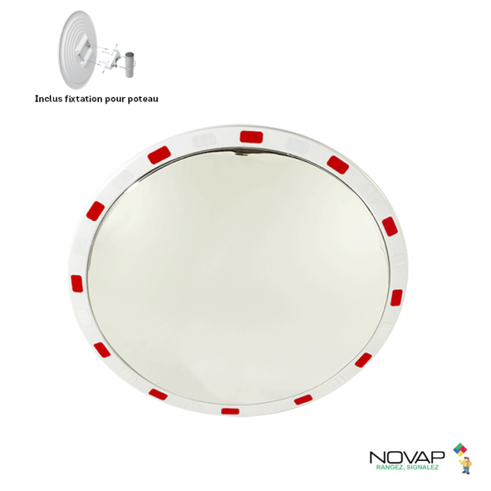 Miroir de sécurité pour voies privée - 800 x 600 mm - Novap