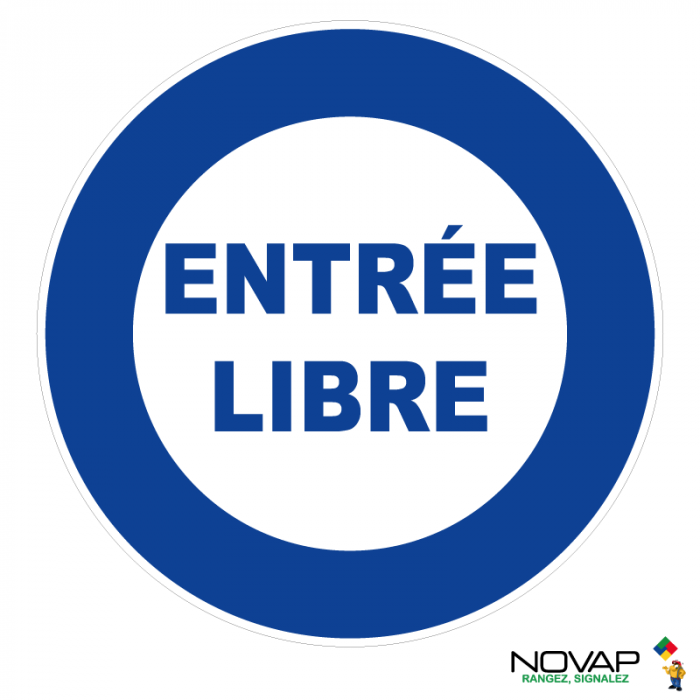 Panneau Entrée libre - Novap