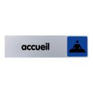 Plaquette de porte Accueil - couleur 170x45mm - 4032559