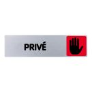 Plaquette de porte Privé - couleur 170x45mm - 4033402